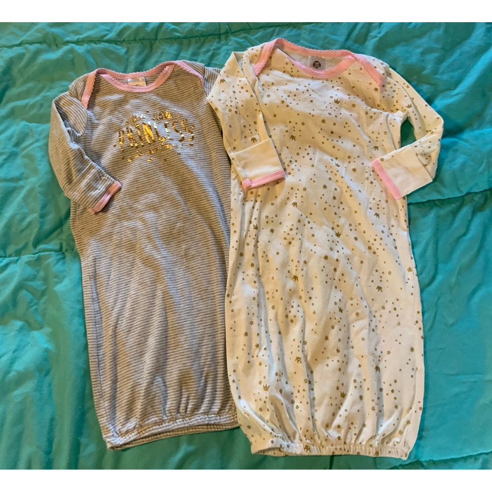 Gerber Baby Girls Sleep Gowns Size 0-6M